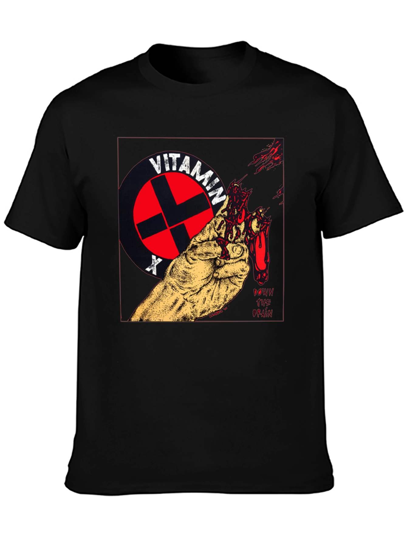 Camiseta Negra con Diseño Vitamin X
