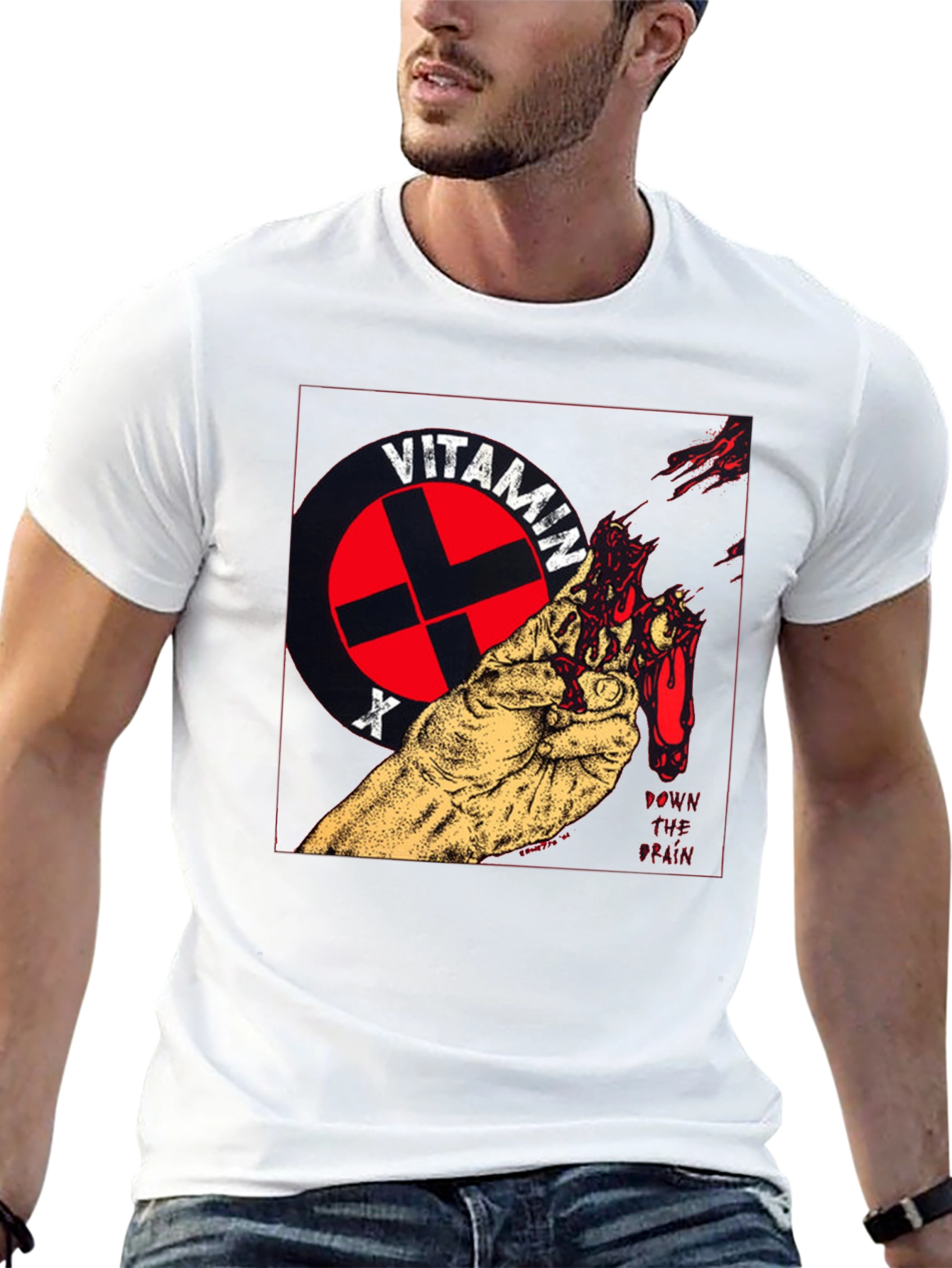 Camiseta Negra con Diseño Vitamin X