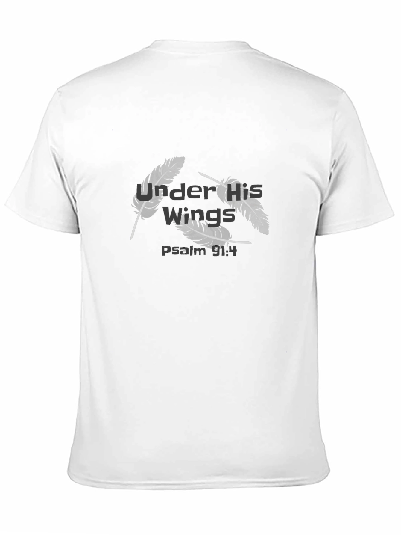 Camiseta Negra Cristiana Alas Salmo 91:4