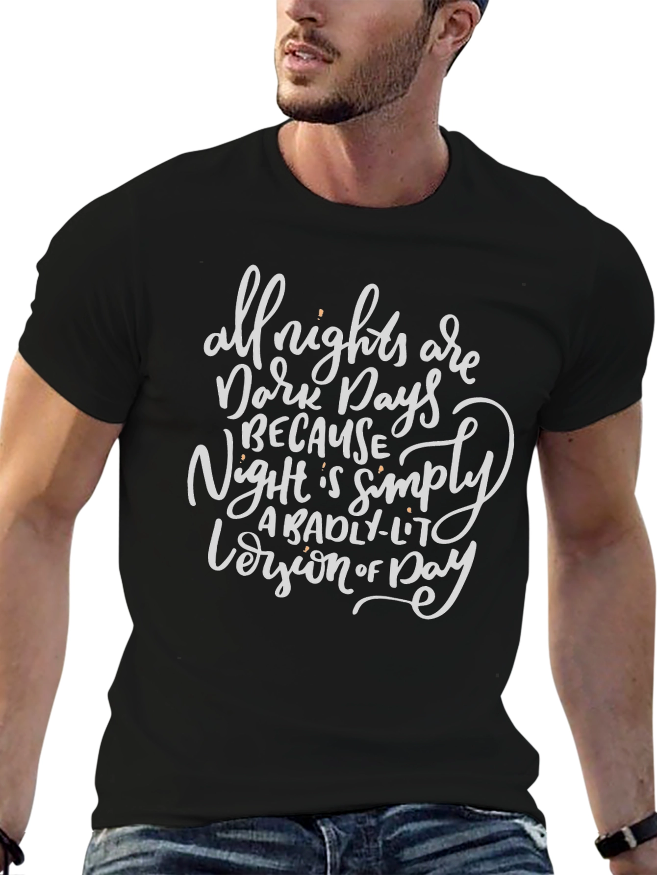 Camiseta Negra con Frase Inspiradora