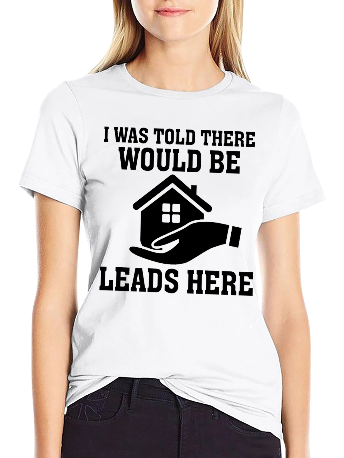 Camiseta Negra: ¡Leads Aquí!