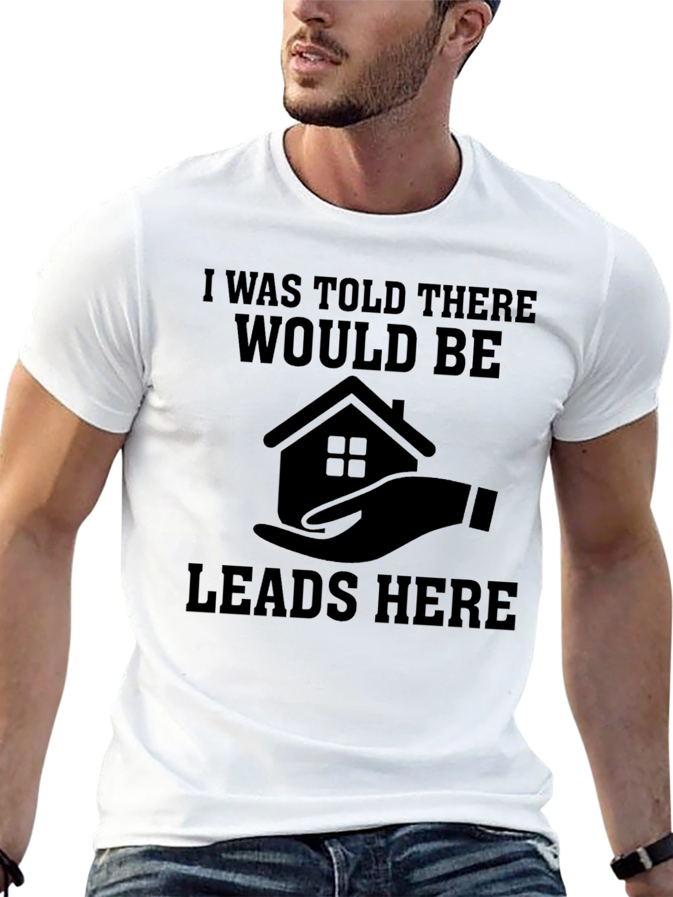 Camiseta Negra: ¡Leads Aquí!
