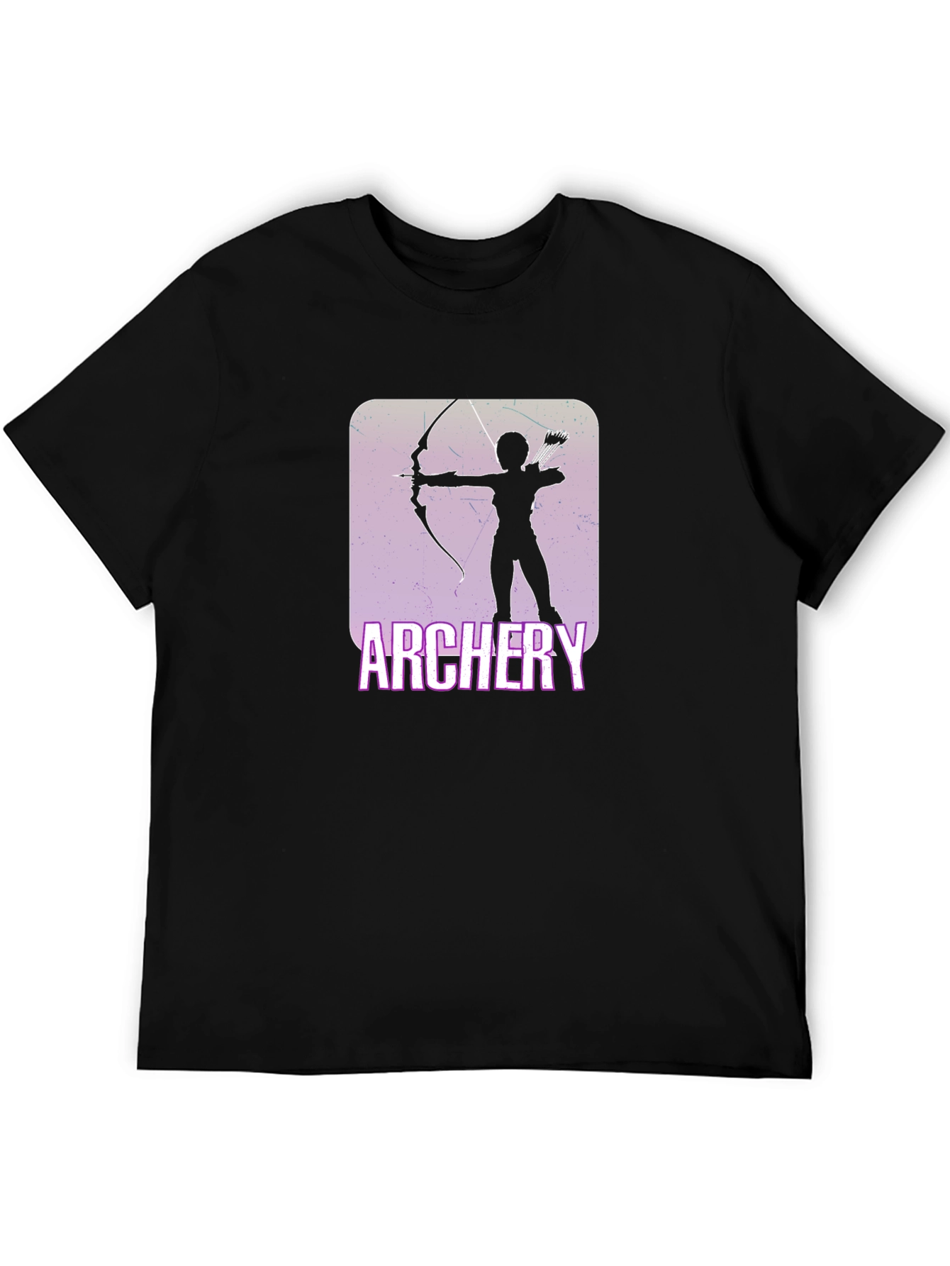 Camiseta Negra con Diseño de Arquero