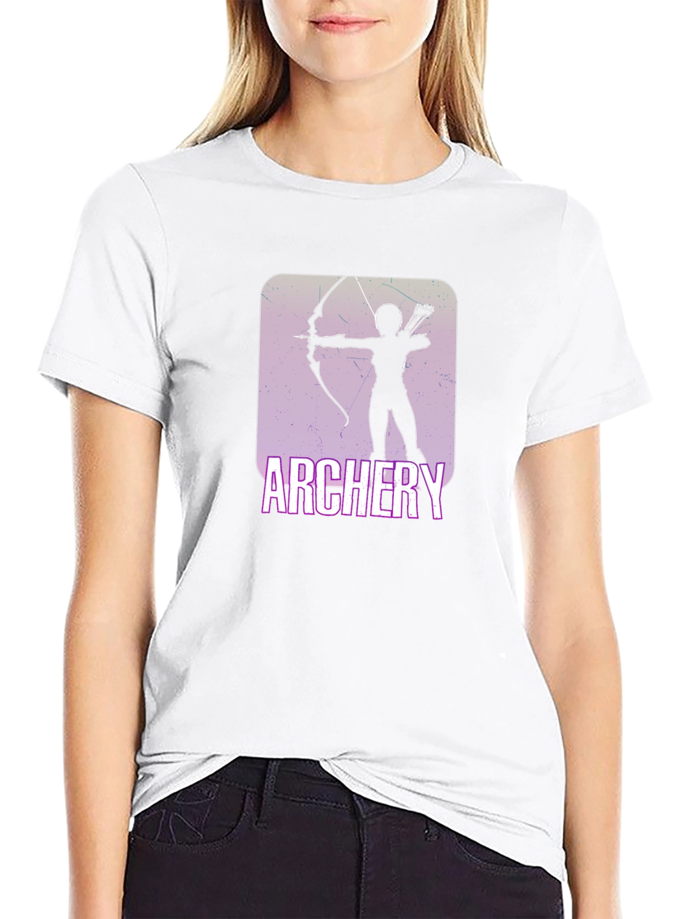 Camiseta Negra con Diseño de Arquero