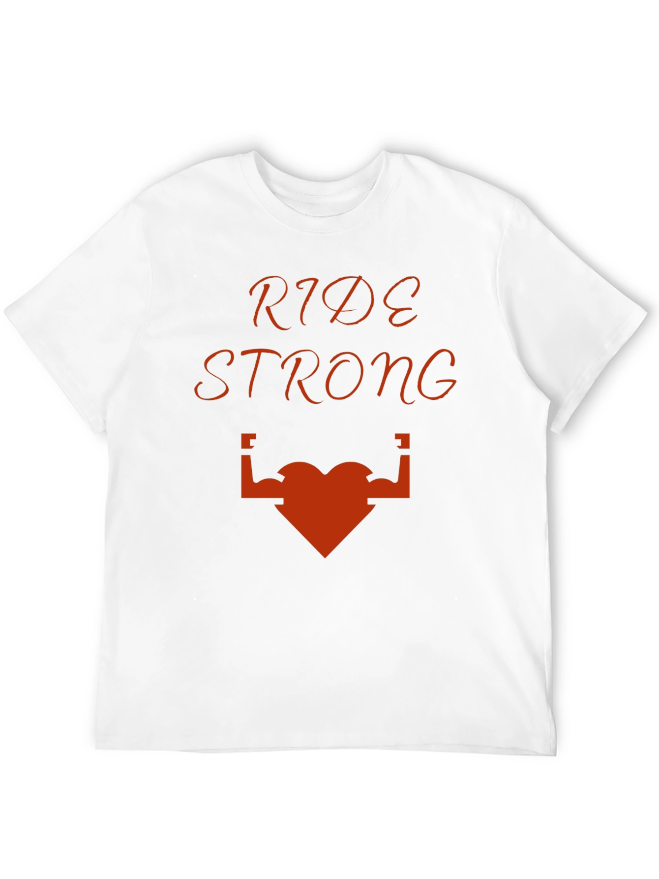 Camiseta Negra Ride Strong Corazón Musculoso