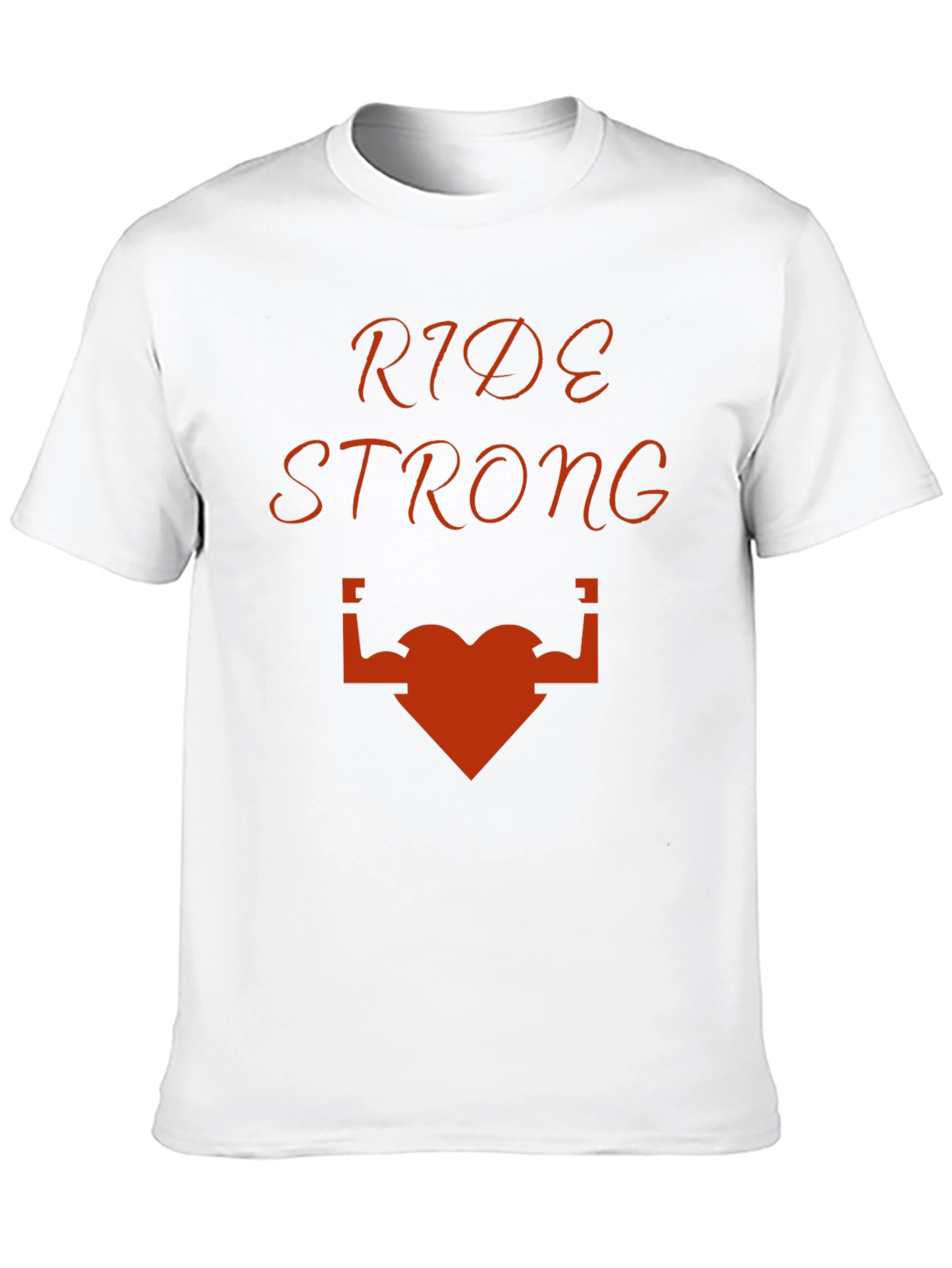 Camiseta Negra Ride Strong Corazón Musculoso