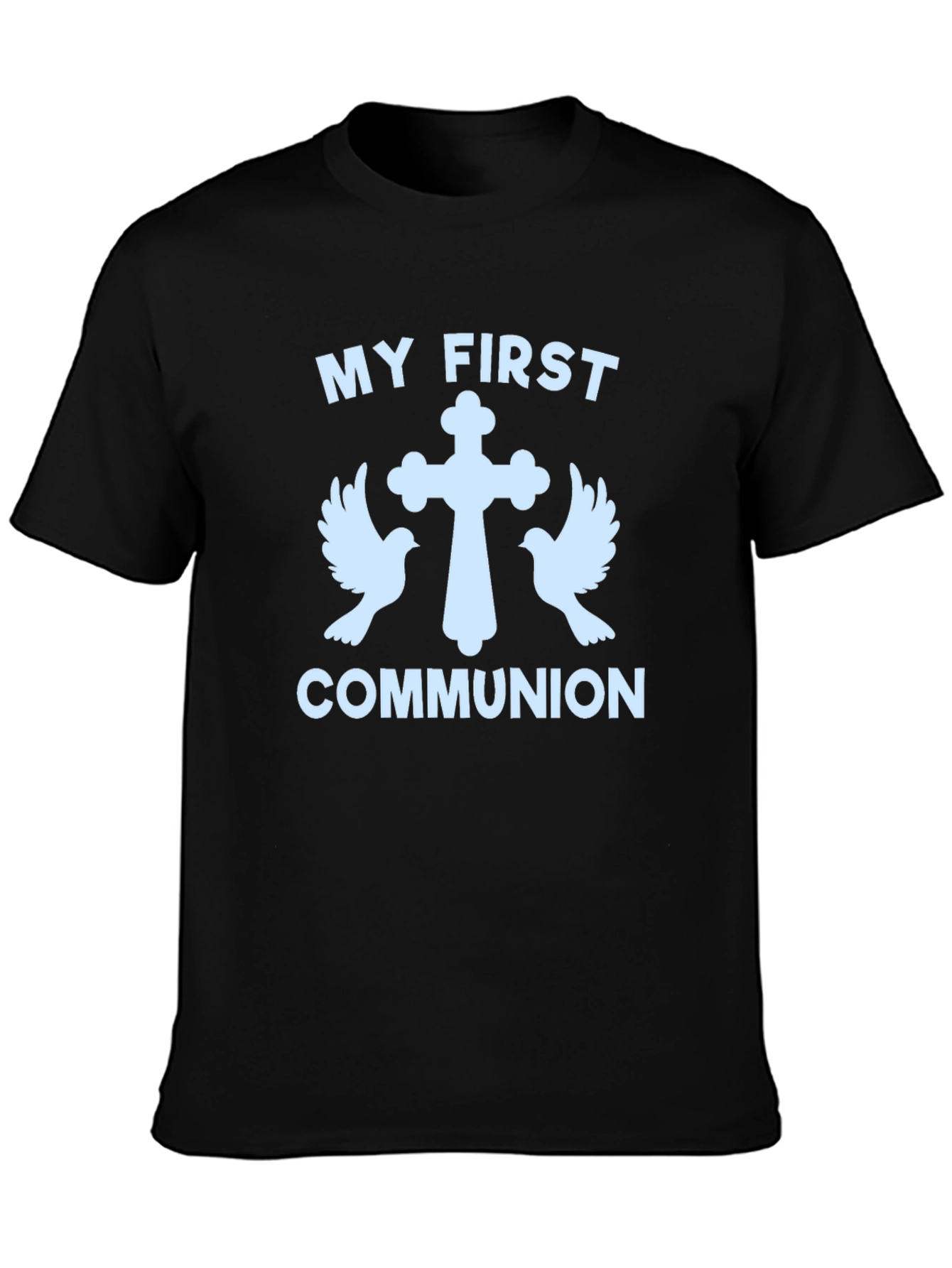 Camiseta Primera Comunión con Cruz y Palomas