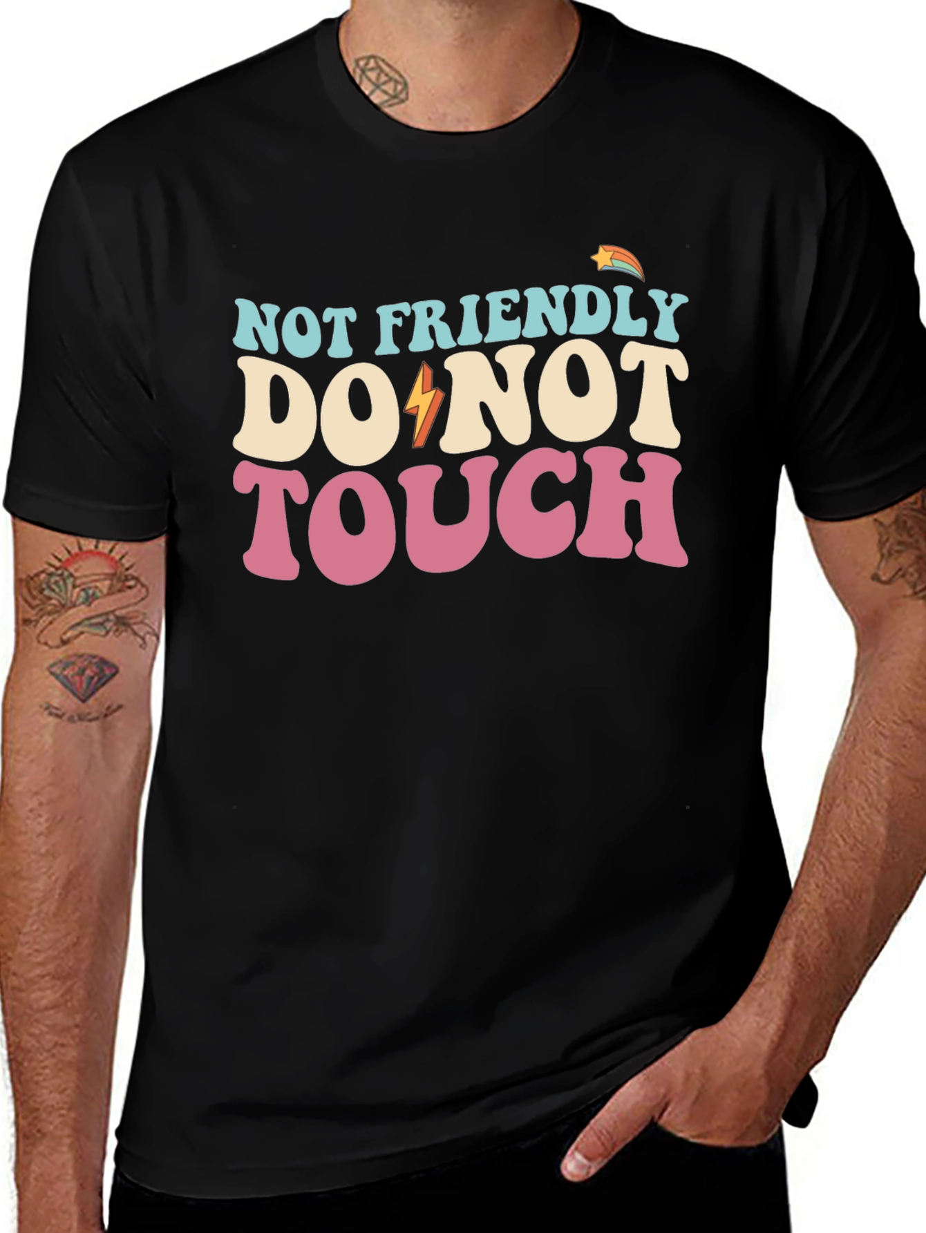 Camiseta No Amigable con Diseño Retro
