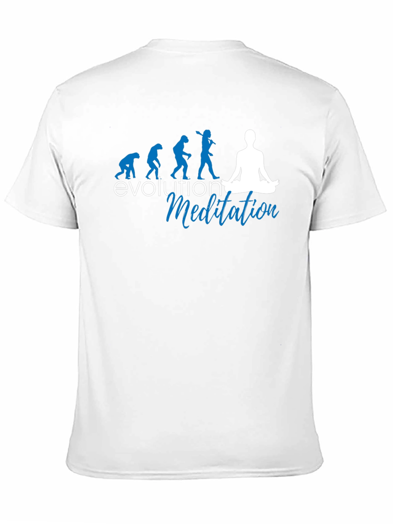 Camiseta Negra Evolución Meditación Hombre