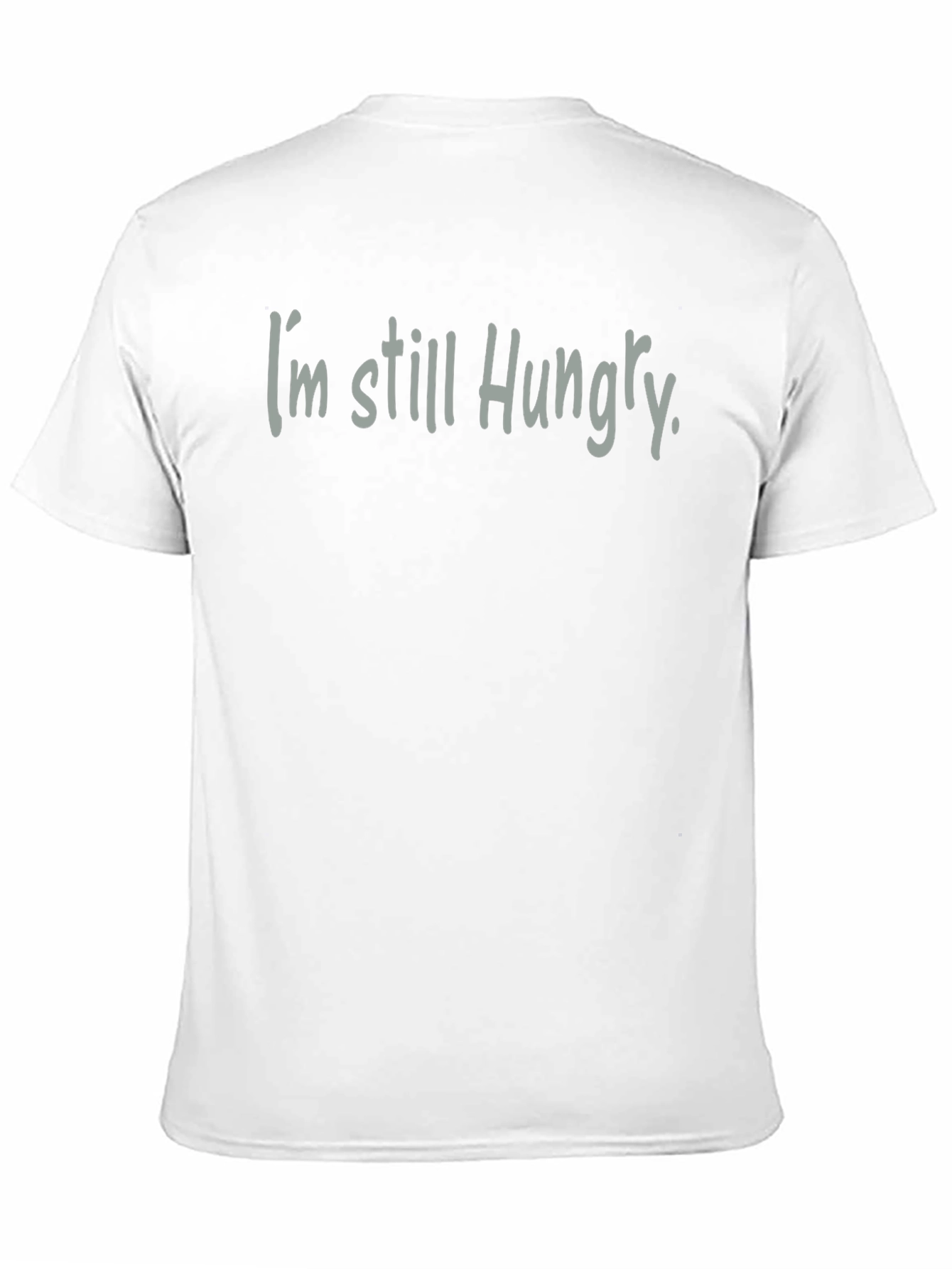 Camiseta Negra Aún Tengo Hambre Casual para Hombre