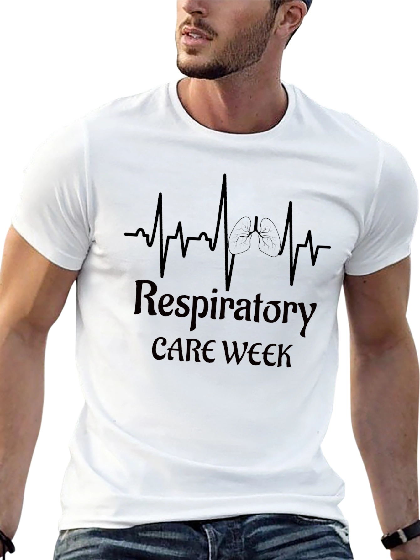 Camiseta Negra Semana del Cuidado Respiratorio