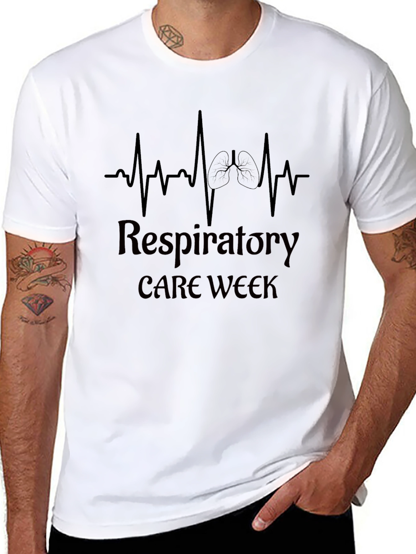 Camiseta Negra Semana del Cuidado Respiratorio