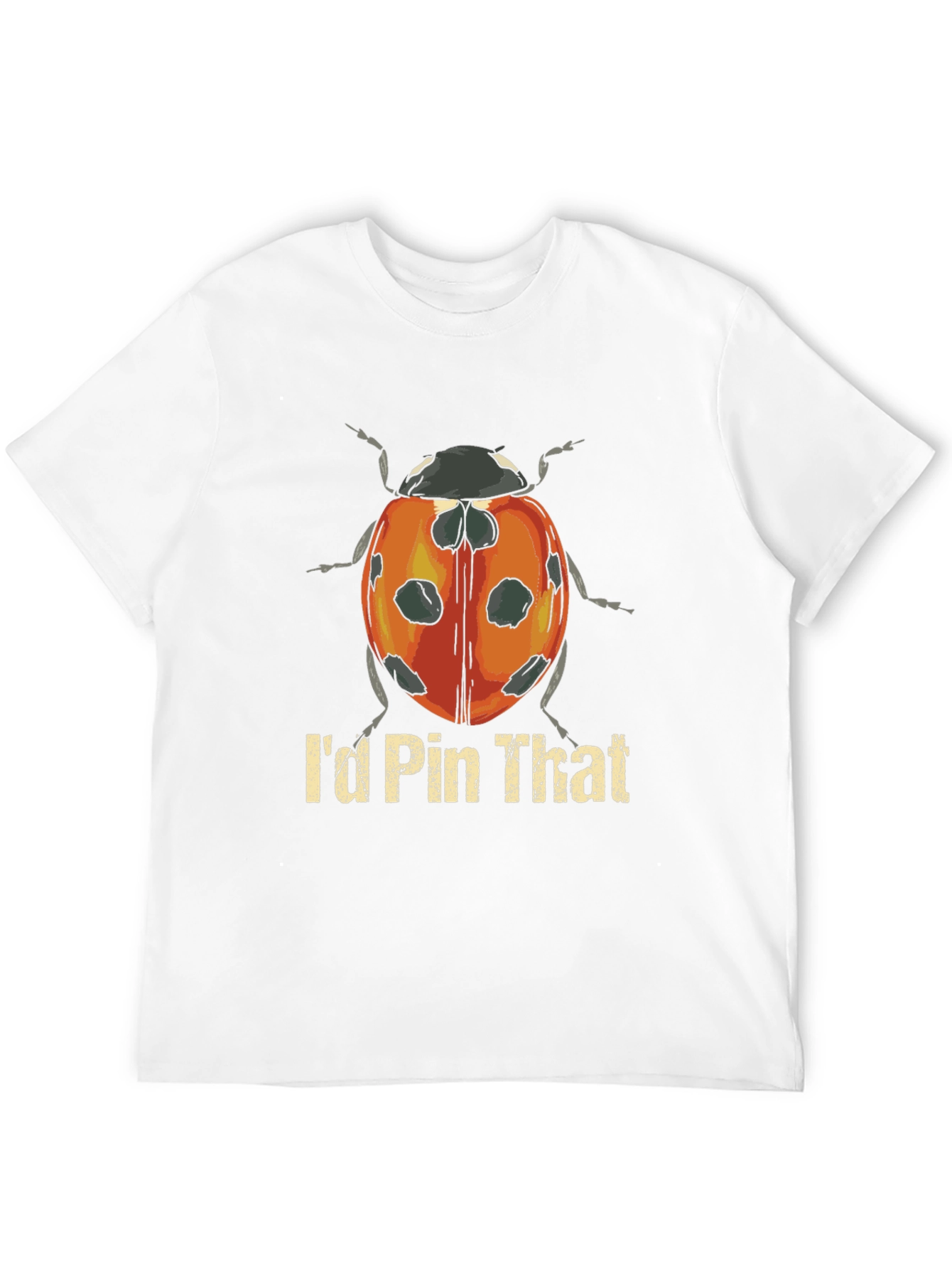 Camiseta Negra con Diseño de Mariquita
