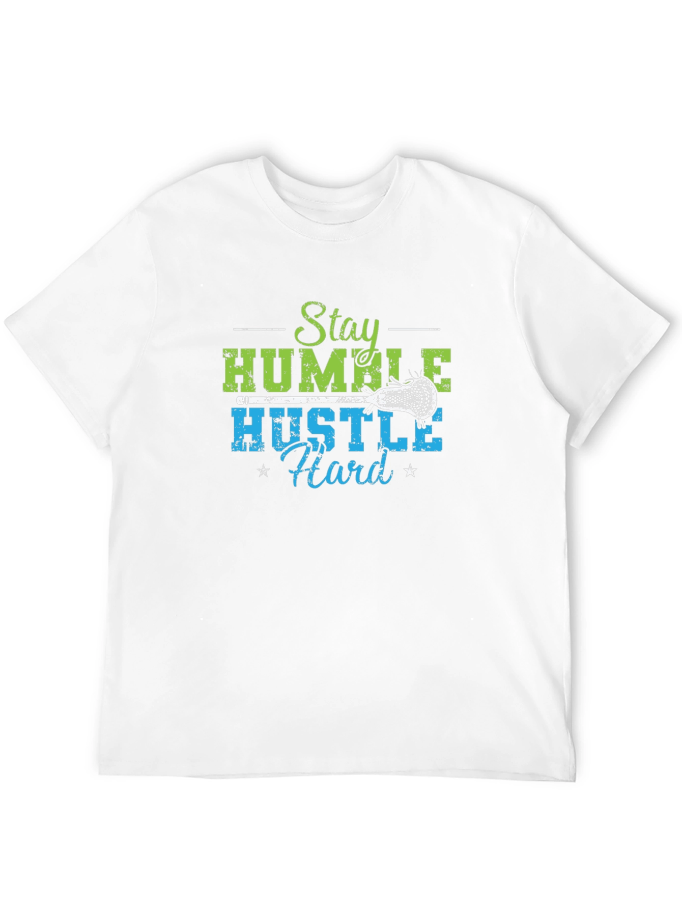 Camiseta Negra Stay Humble Hustle Hard Lacrosse