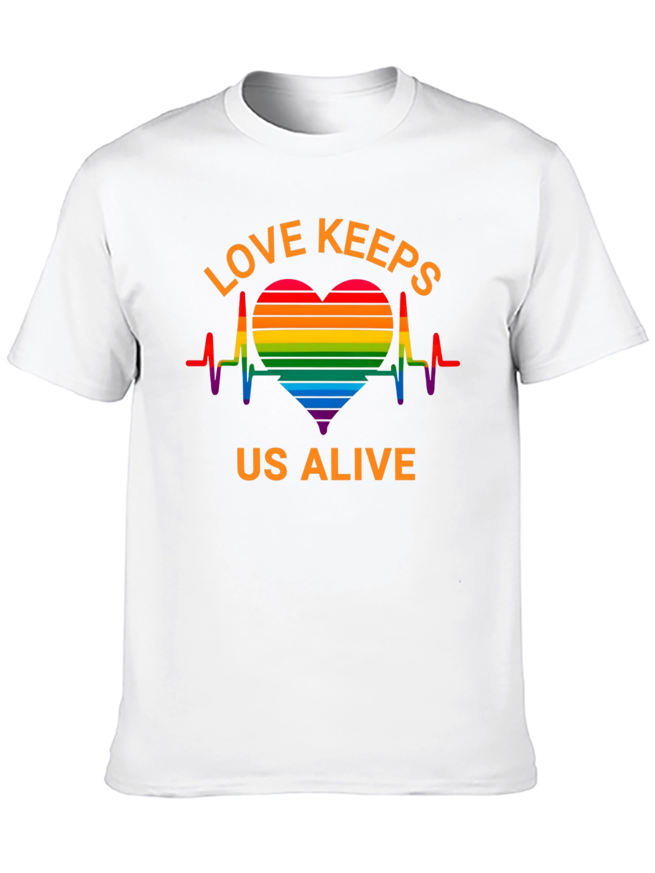 Camiseta Negra LGBT El Amor Nos Mantiene Vivos