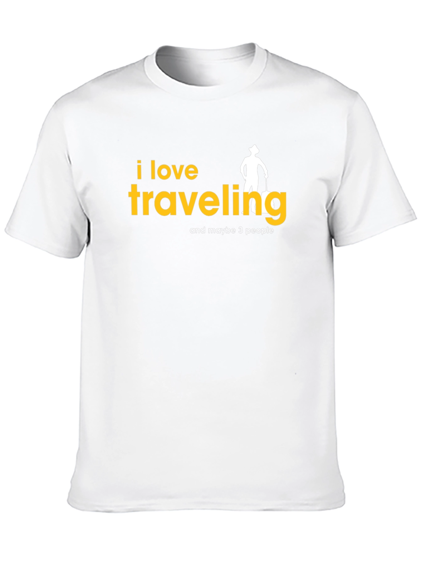 Camiseta Negra con Diseño de Viajes Divertido
