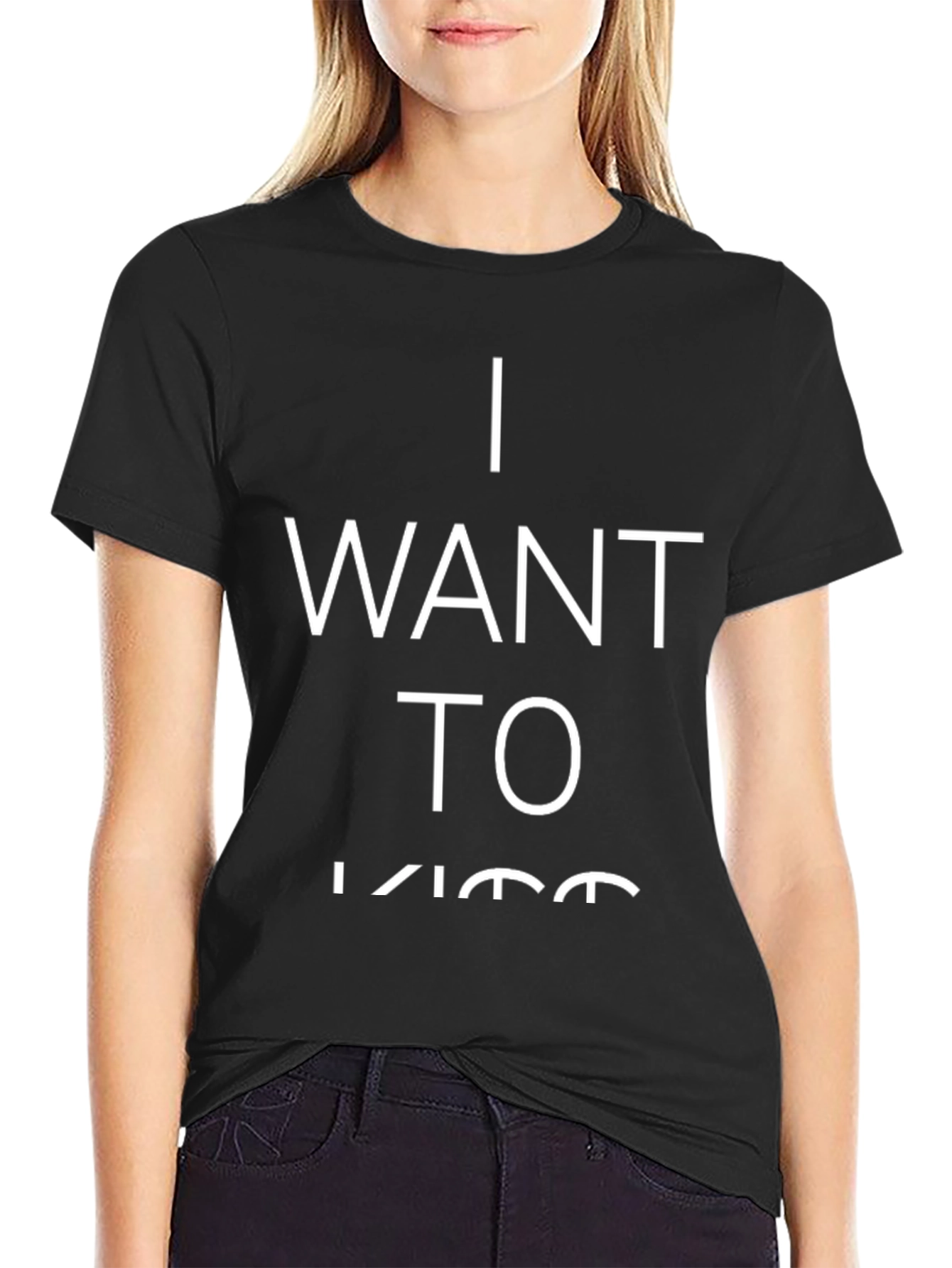 Camiseta Negra: Quiero Besar