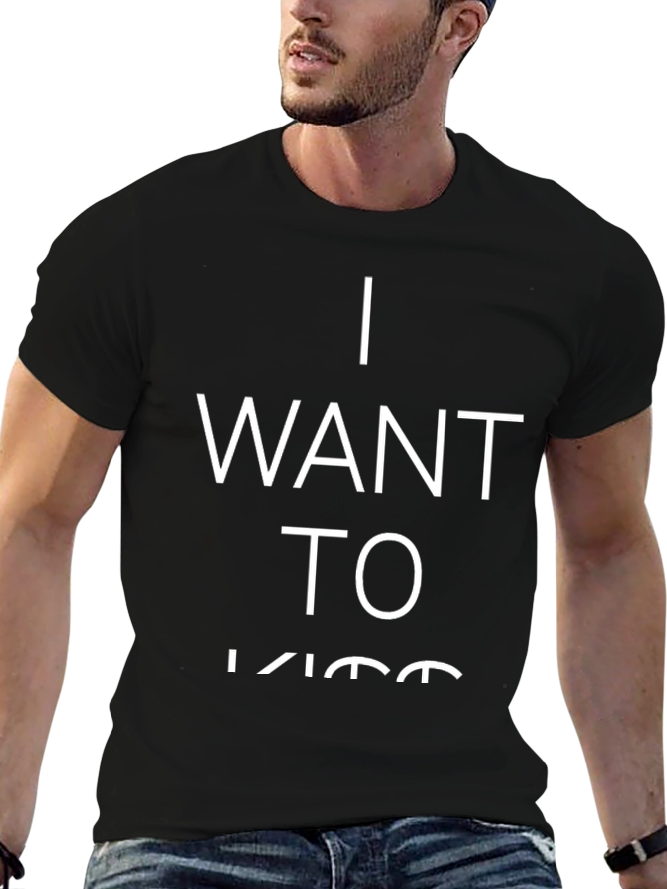 Camiseta Negra: Quiero Besar