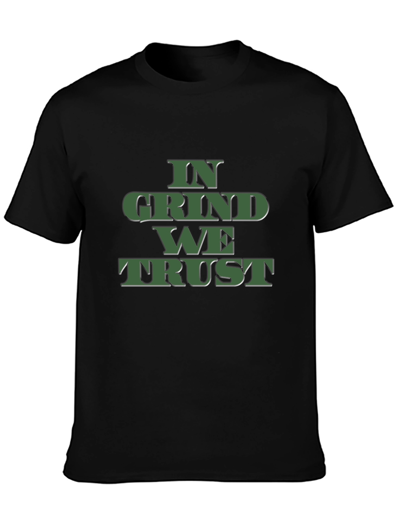 Camiseta Negra In Grind We Trust para Hombre