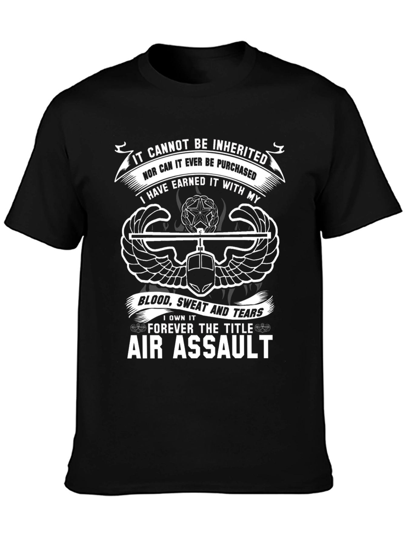 Camiseta Negra Air Assault - Orgullo Militar