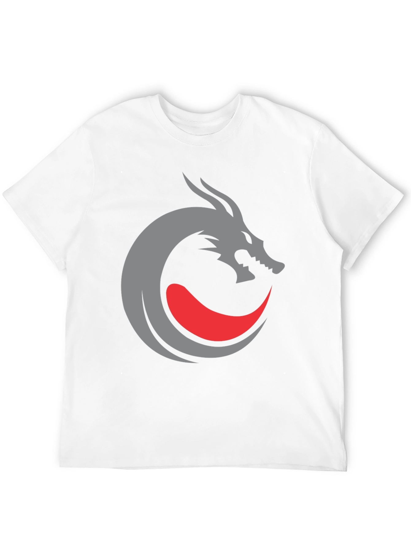 Camiseta Negra Diseño Dragón Circular