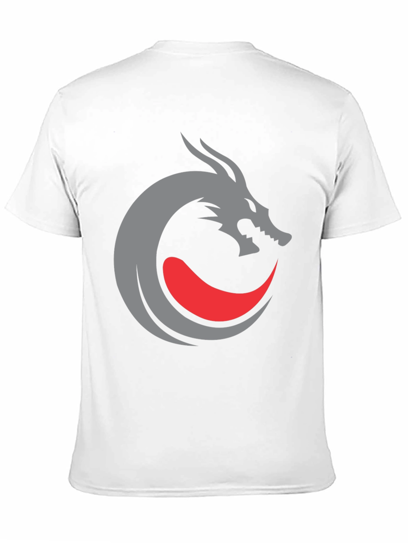 Camiseta Negra Diseño Dragón Circular