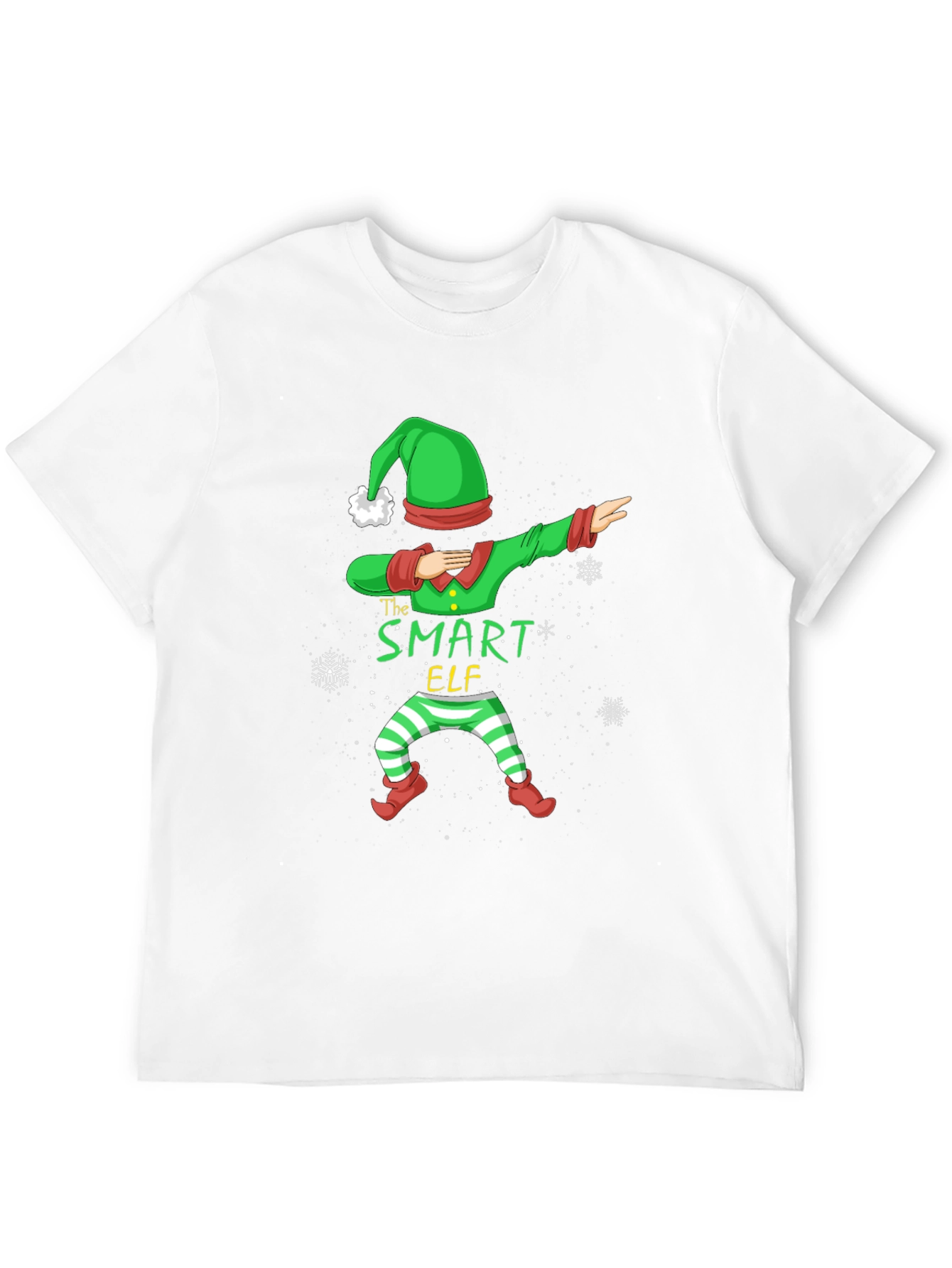Camiseta Negra Navideña Elfo Inteligente Dabbing