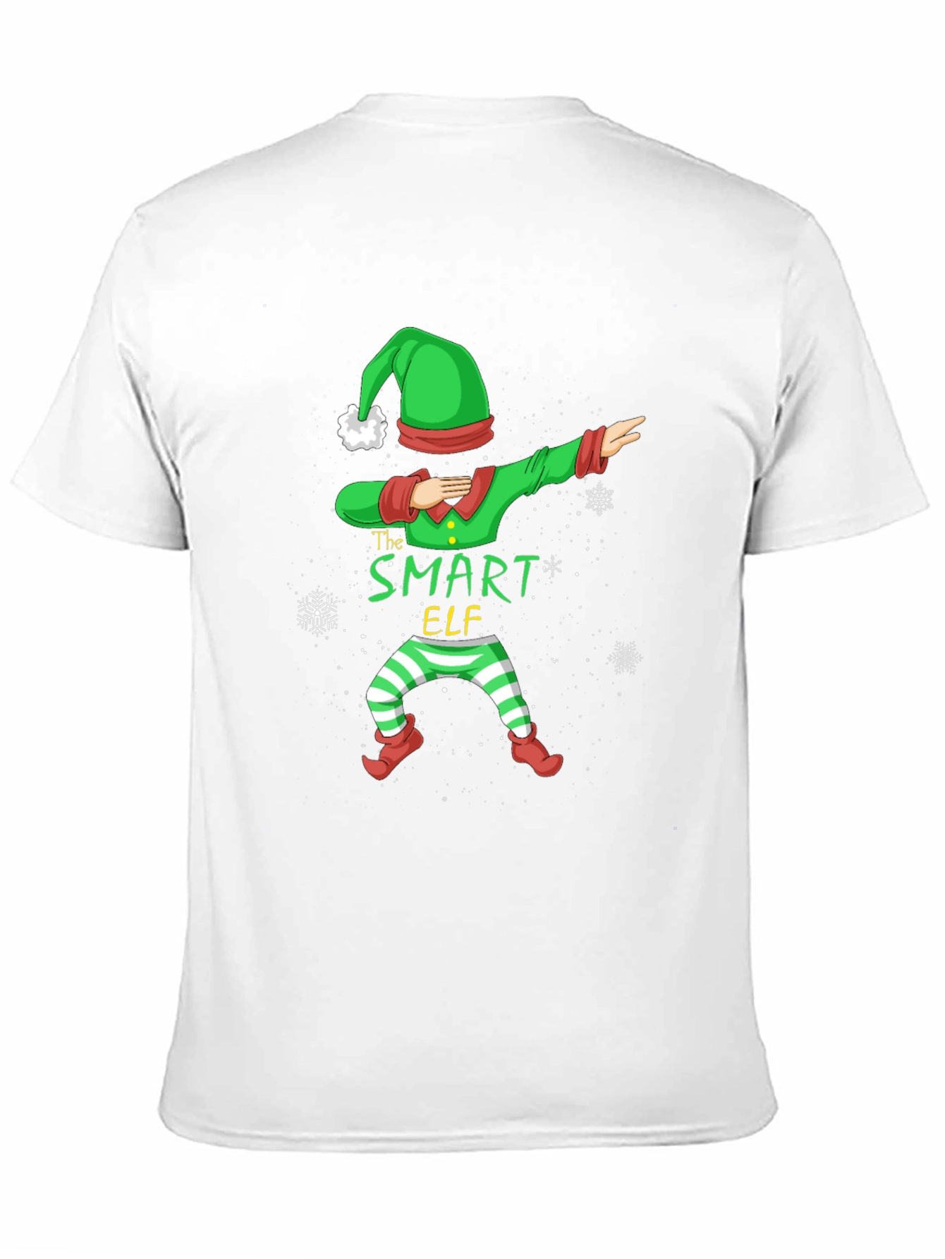 Camiseta Negra Navideña Elfo Inteligente Dabbing