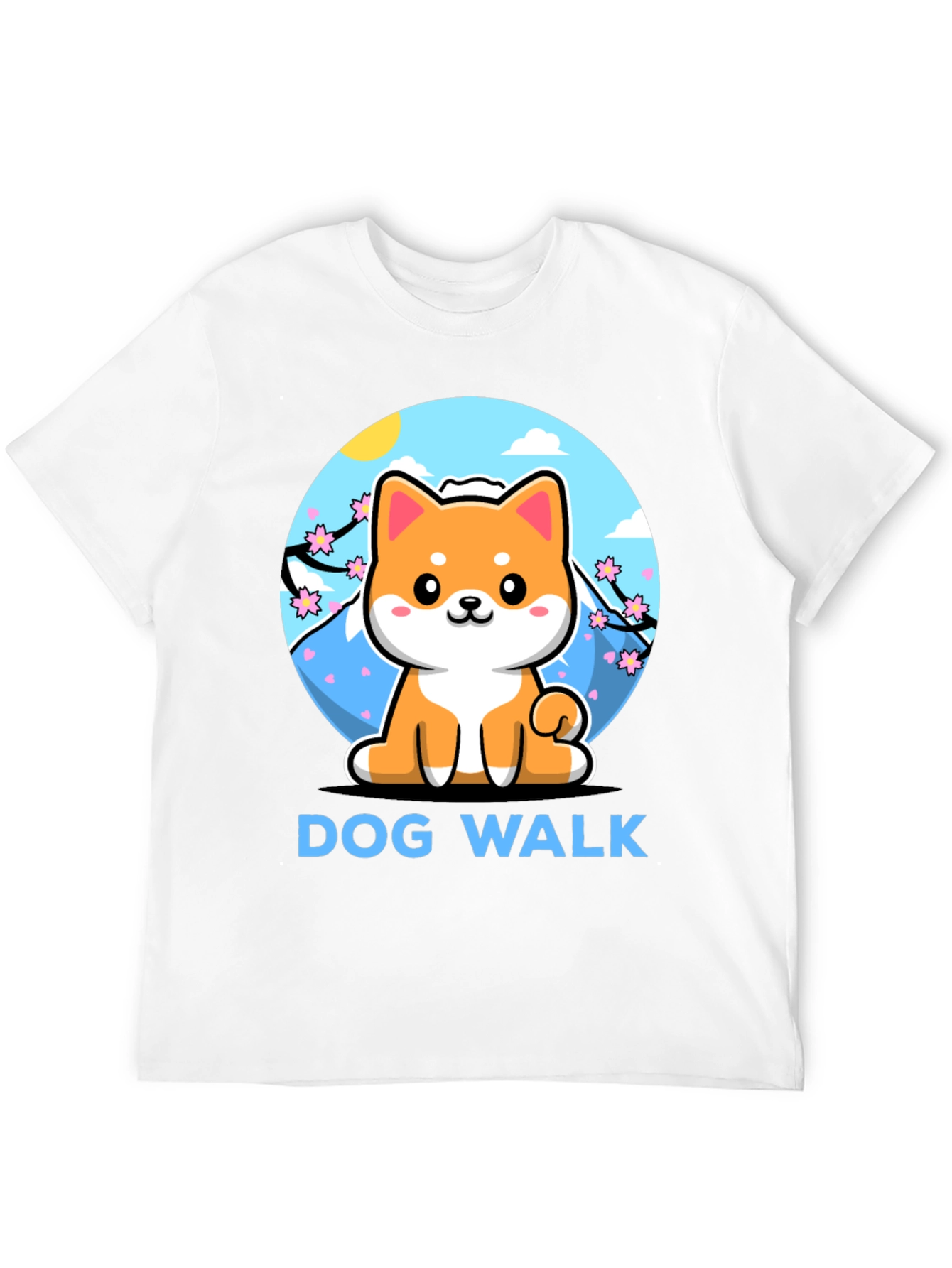 Camiseta Negra Dog Walk Shiba Inu