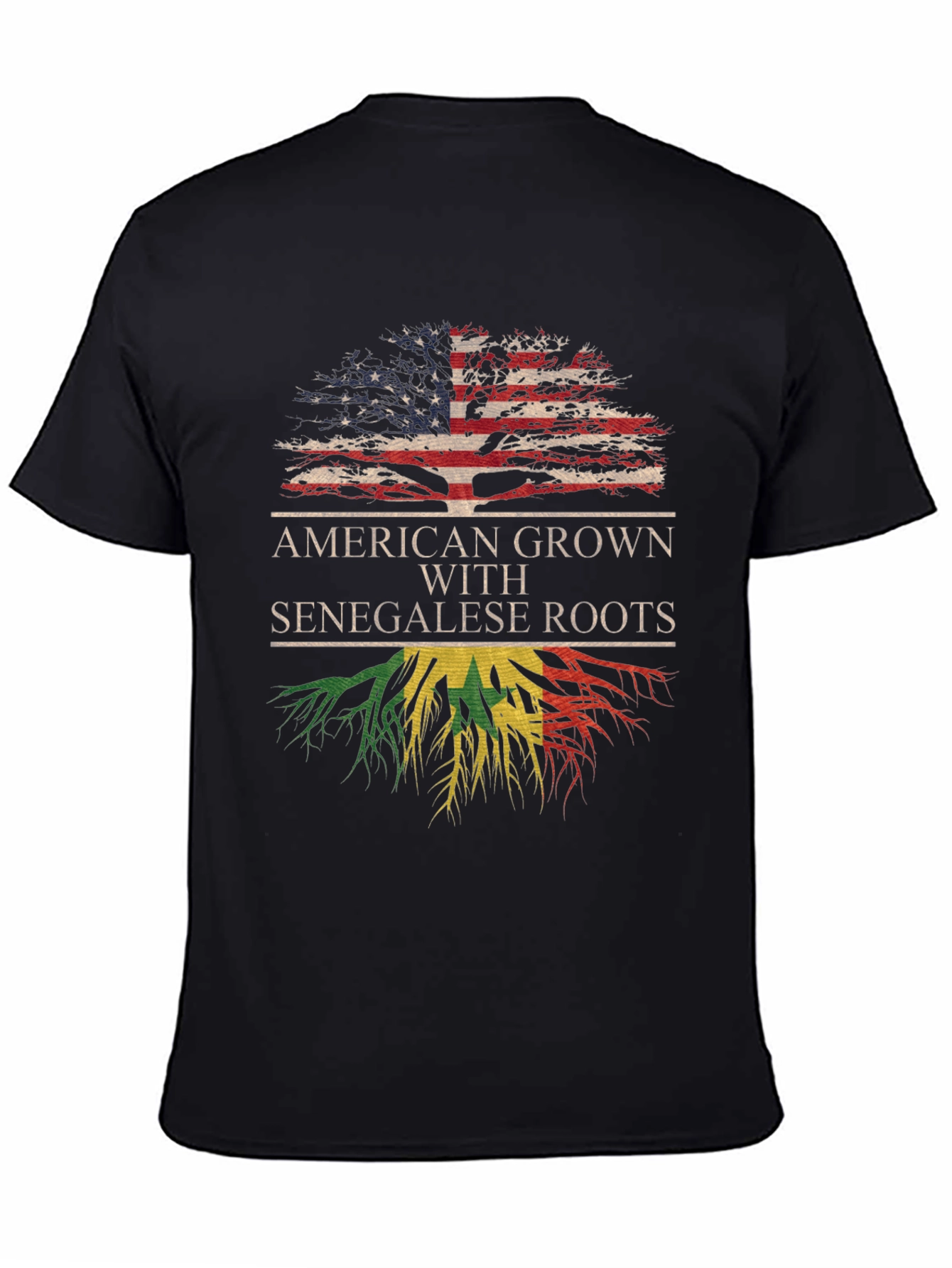 Camiseta Raíces Americanas y Senegalesas