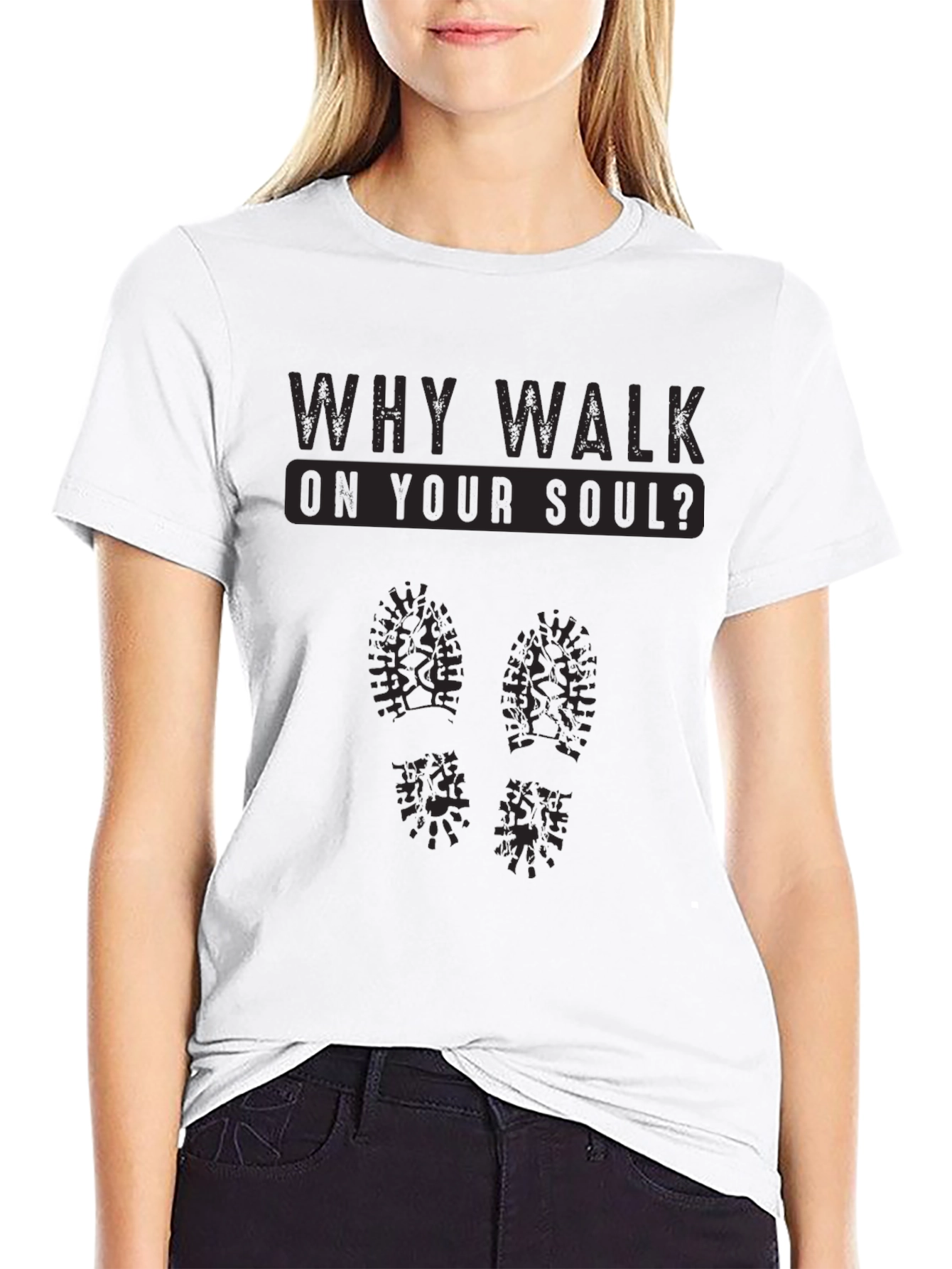 Camiseta Negra: ¿Por qué caminar sobre tu alma?