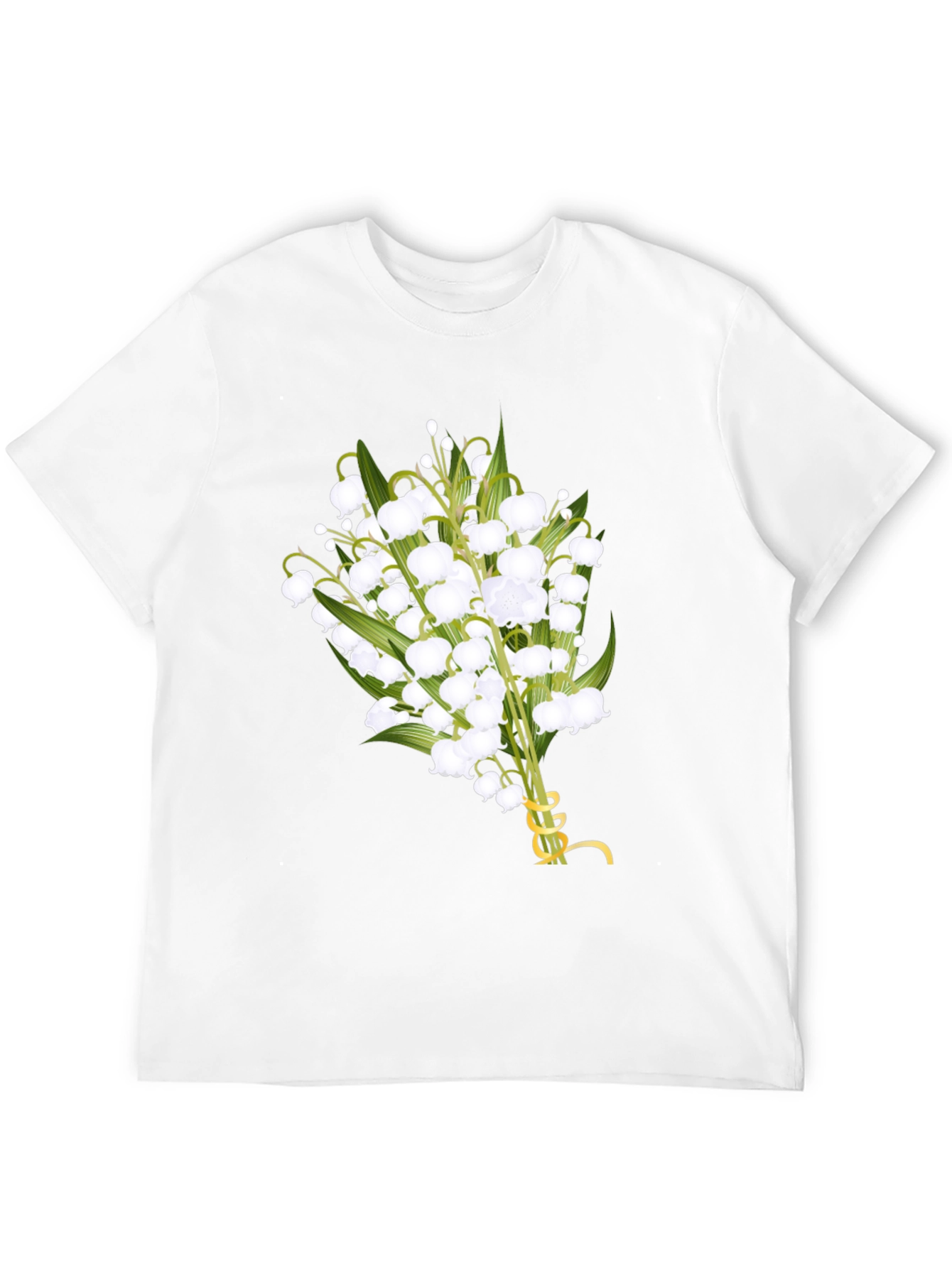 Camiseta Negra con Lirios del Valle