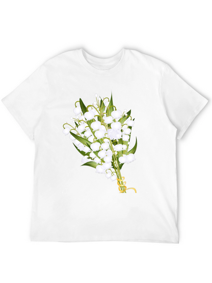 Camiseta Negra con Lirios del Valle