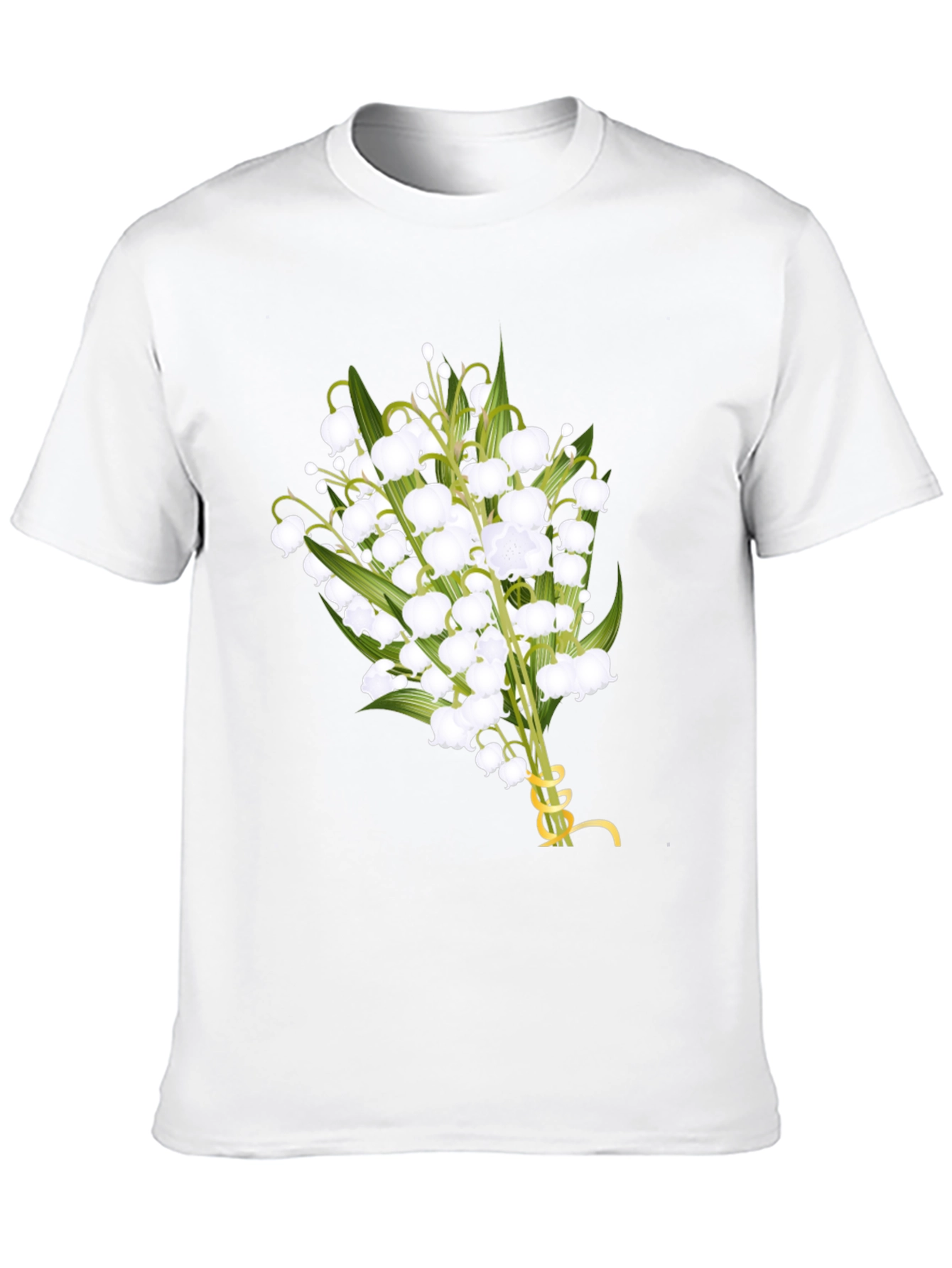 Camiseta Negra con Lirios del Valle