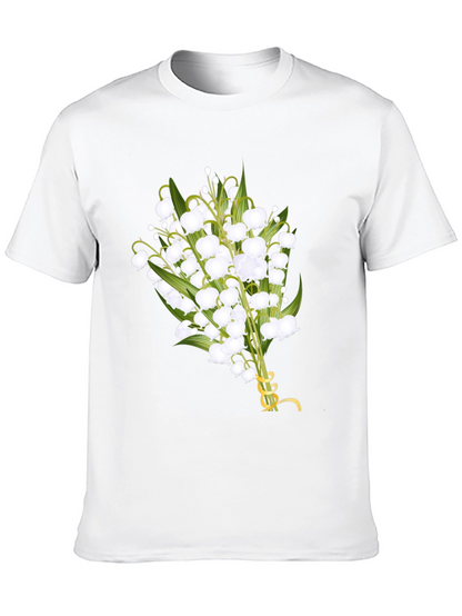 Camiseta Negra con Lirios del Valle