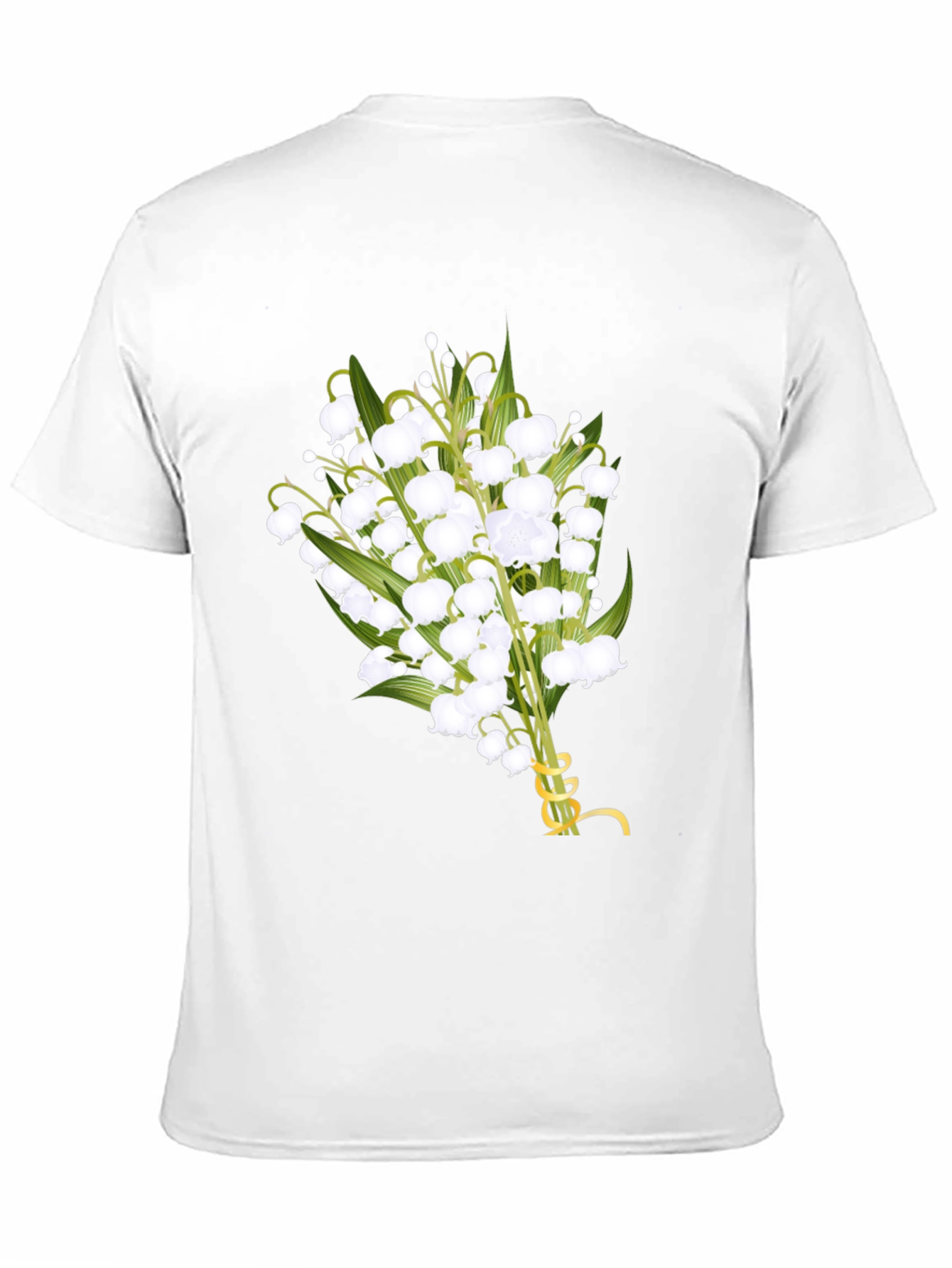 Camiseta Negra con Lirios del Valle