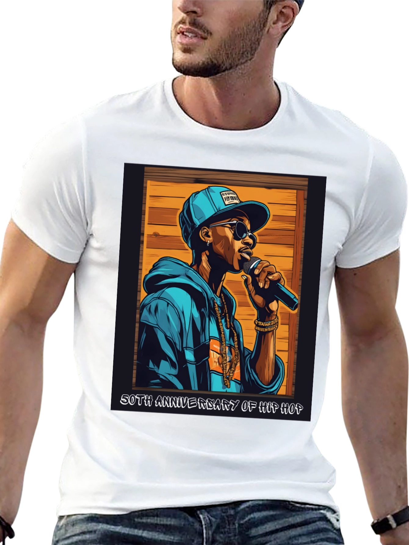 Camiseta Negra 50 Aniversario Hip Hop
