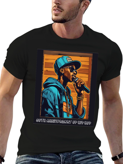 Camiseta Negra 50 Aniversario Hip Hop