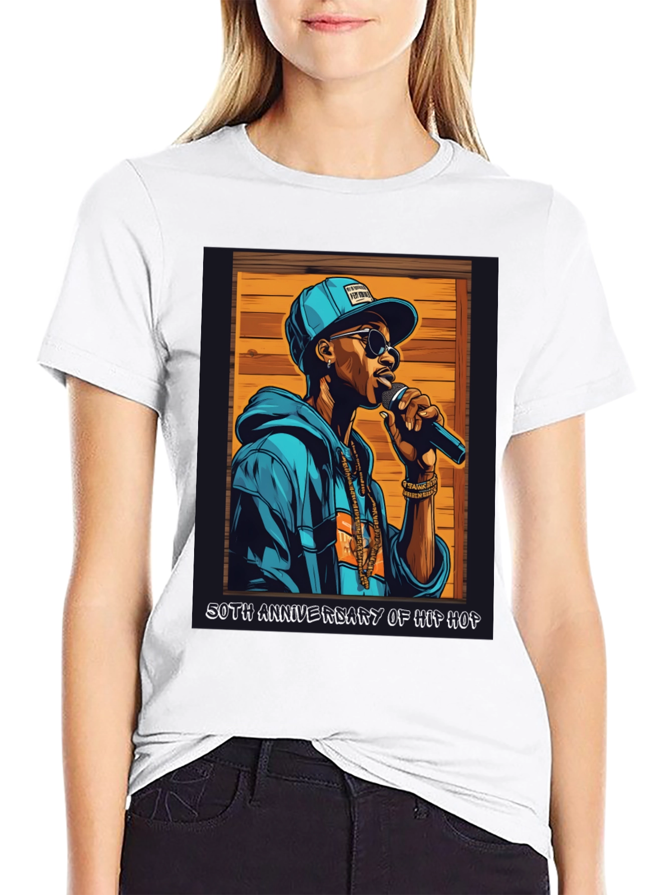 Camiseta Negra 50 Aniversario Hip Hop