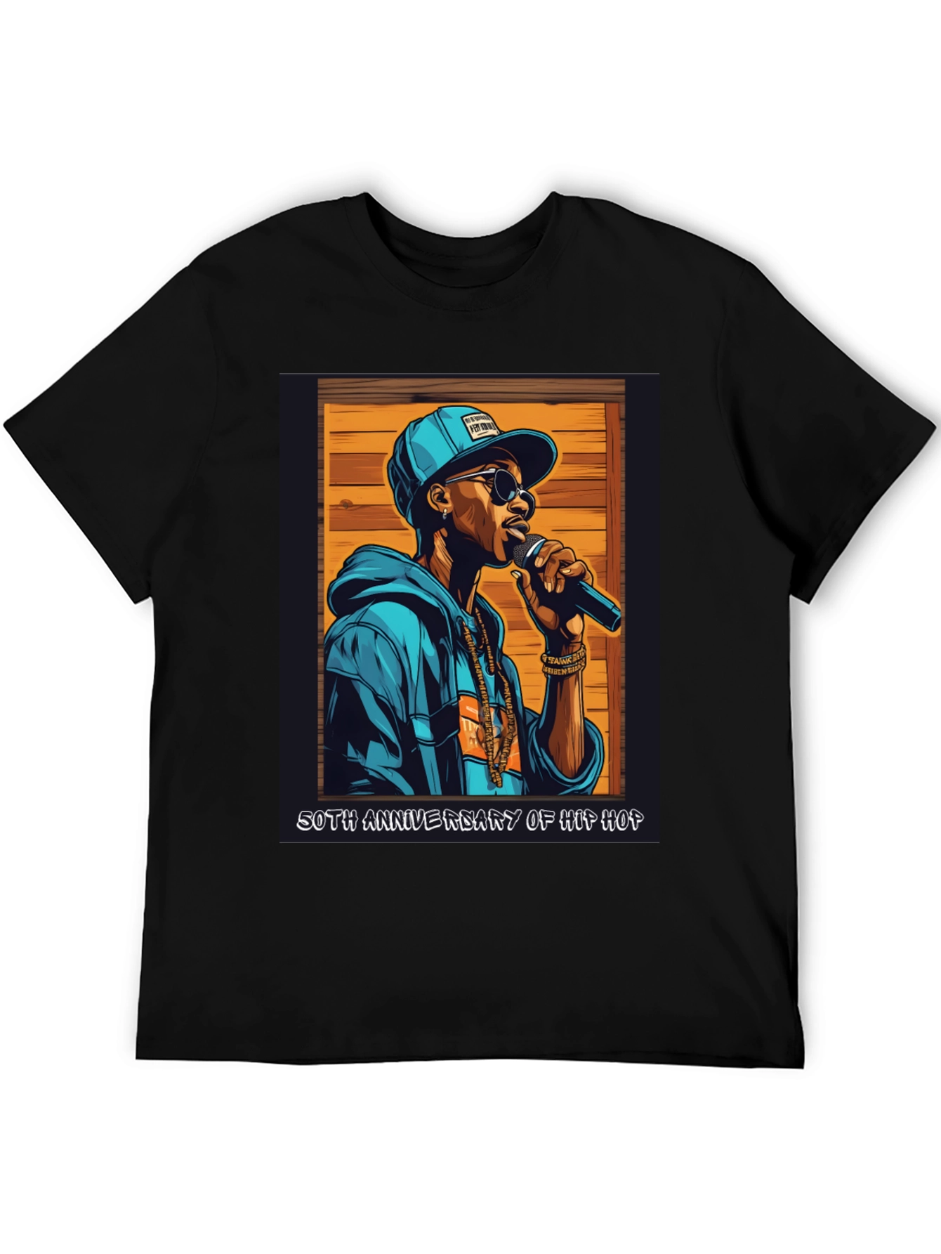 Camiseta Negra 50 Aniversario Hip Hop