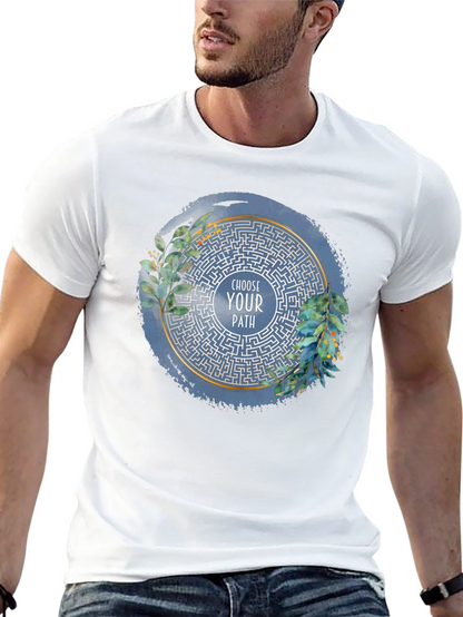 Camiseta Negra con Laberinto Elige Tu Camino