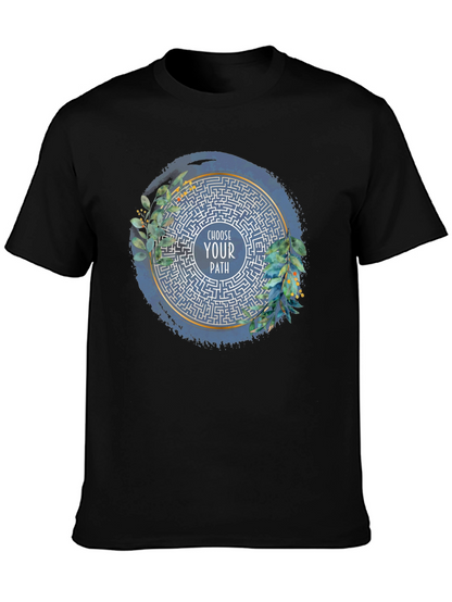 Camiseta Negra con Laberinto Elige Tu Camino