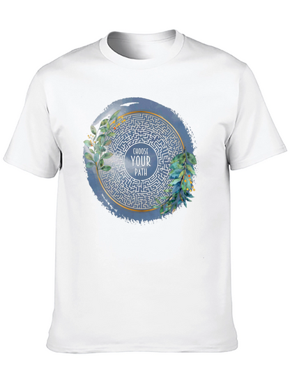 Camiseta Negra con Laberinto Elige Tu Camino