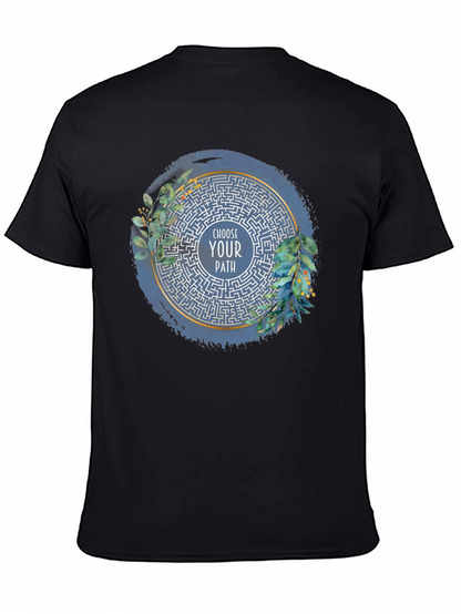Camiseta Negra con Laberinto Elige Tu Camino