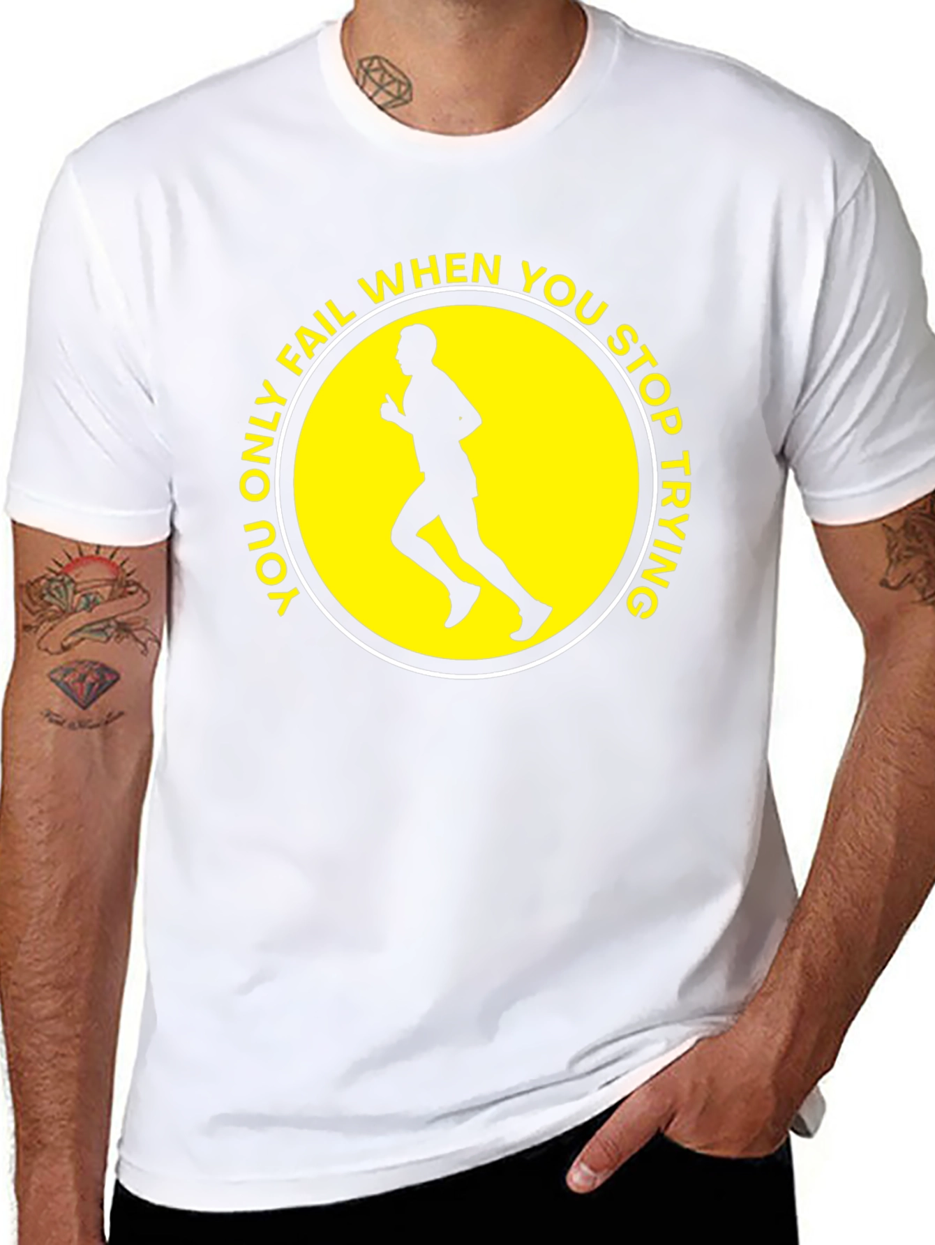 Camiseta Negra Motivacional Running