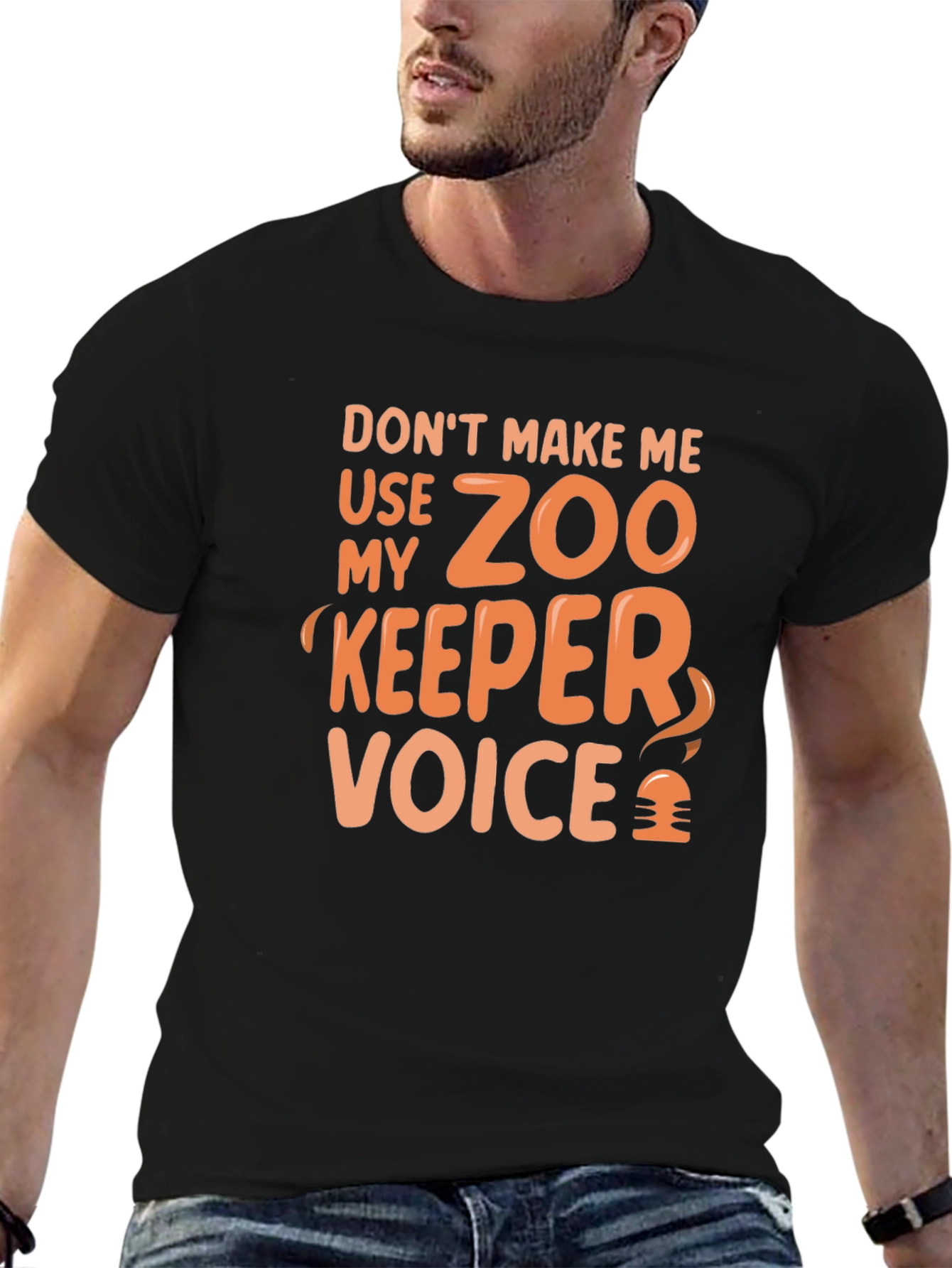 Camiseta Negra: Voz de Guardián del Zoo