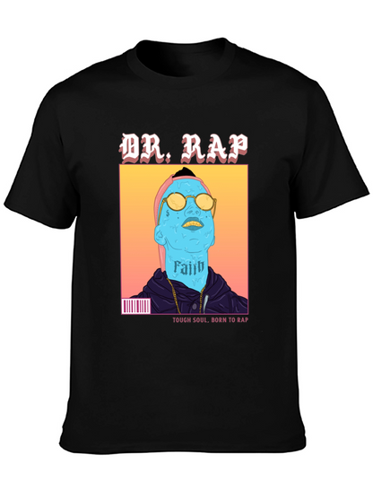 Camiseta Negra Dr. Rap - Estilo Urbano