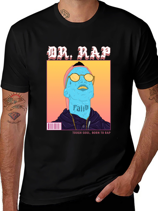 Camiseta Negra Dr. Rap - Estilo Urbano