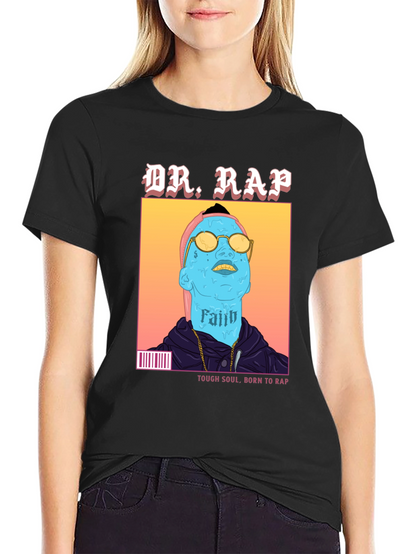 Camiseta Negra Dr. Rap - Estilo Urbano