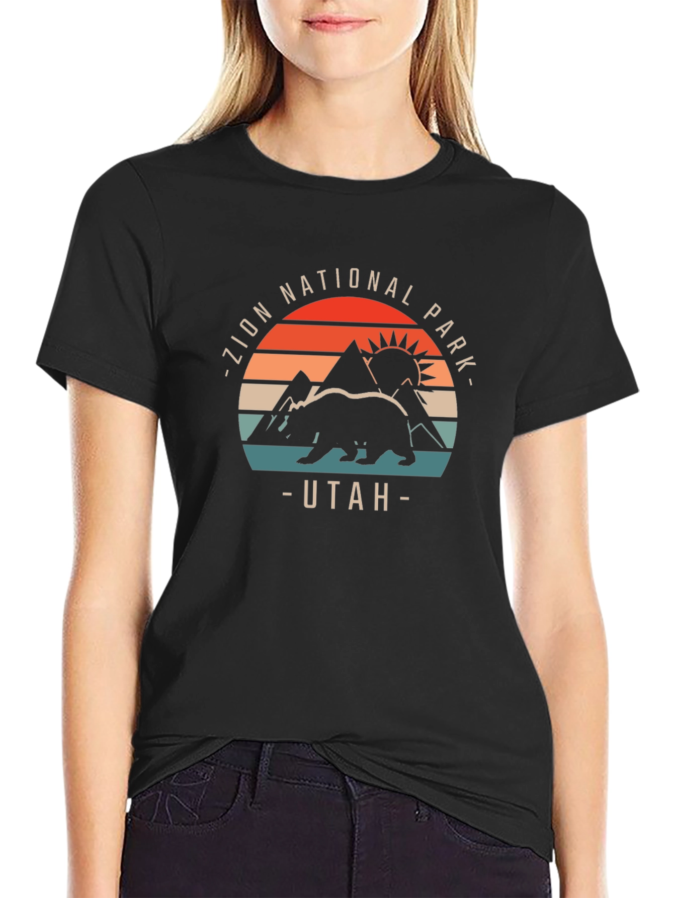 Camiseta Negra Parque Nacional Zion Utah